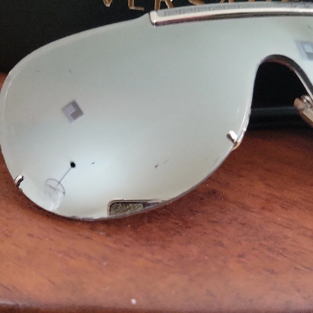 Versace Silver Metal Sheild Sunglasses, Mirror Lens VE2140 - Picture 7 of 10